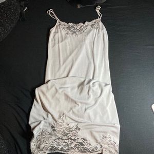 Pale Grey Lace Nightgown Lingerie